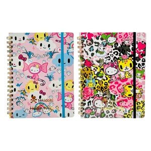 Tokidoki x Hello Kitty Spiral Notebook Notepad Sanrio 2009 Lot of 2 Bundle NEW